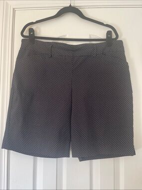 Hilary Radley Women’s Black Polka Dot Bermuda Shorts